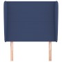 Headboard with blue fabric ears 83x23x118/128 cm by vidaXL, Headboards and footboards - Ref: Foro24-3117656, Price: 74,61 €, ...