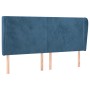 Headboard with dark blue velvet ears 183x23x118/128 cm by vidaXL, Headboards and footboards - Ref: Foro24-3117740, Price: 137...