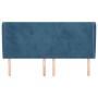 Headboard with dark blue velvet ears 183x23x118/128 cm by vidaXL, Headboards and footboards - Ref: Foro24-3117740, Price: 137...