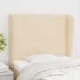 Headboard with cream fabric ears 103x23x118/128 cm by vidaXL, Headboards and footboards - Ref: Foro24-3117671, Price: 78,89 €...