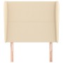 Headboard with cream fabric ears 103x23x118/128 cm by vidaXL, Headboards and footboards - Ref: Foro24-3117671, Price: 78,89 €...