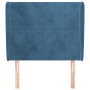 Headboard with dark blue velvet ears 93x23x118/128 cm by vidaXL, Headboards and footboards - Ref: Foro24-3117716, Price: 83,9...