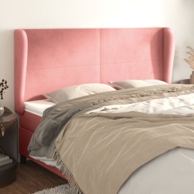 Headboard with pink velvet ears 203x23x118/128 cm by vidaXL, Headboards and footboards - Ref: Foro24-3117747, Price: 135,04 €...