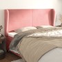 Cabecero con orejas de terciopelo rosa 203x23x118/128 cm de vidaXL, Cabeceros y pies de cama - Ref: Foro24-3117747, Precio: 1...