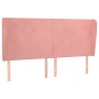 Cabecero con orejas de terciopelo rosa 203x23x118/128 cm de vidaXL, Cabeceros y pies de cama - Ref: Foro24-3117747, Precio: 1...