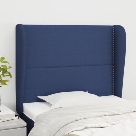 Cabecero con orejas de tela azul 103x23x118/128 cm de vidaXL, Cabeceros y pies de cama - Ref: Foro24-3117812, Precio: 73,31 €...