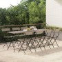 Klappbare Cafeteriastühle 8 Einheiten aus Stahl und grauem synthetischem Rattan von vidaXL, Gartenstühle - Ref: Foro24-315212...