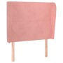 Headboard with pink velvet ears 103x23x118/128 cm by vidaXL, Headboards and footboards - Ref: Foro24-3117723, Price: 78,02 €,...