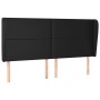 Headboard with ears black synthetic leather 163x23x118/128cm by vidaXL, Headboards and footboards - Ref: Foro24-3117772, Pric...