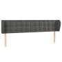 Cabecero de terciopelo gris oscuro 203x23x78/88 cm de vidaXL, Cabeceros y pies de cama - Ref: Foro24-3117645, Precio: 71,85 €...