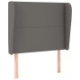 Headboard with gray synthetic leather ears 83x23x118/128 cm by vidaXL, Headboards and footboards - Ref: Foro24-3117752, Price...