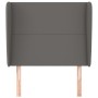 Headboard with gray synthetic leather ears 83x23x118/128 cm by vidaXL, Headboards and footboards - Ref: Foro24-3117752, Price...