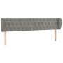 Cabecero de terciopelo gris claro 183x23x78/88 cm de vidaXL, Cabeceros y pies de cama - Ref: Foro24-3117540, Precio: 92,83 €,...