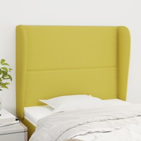 Cabecero con orejas de tela verde 83x23x118/128 cm de vidaXL, Cabeceros y pies de cama - Ref: Foro24-3117797, Precio: 68,57 €...