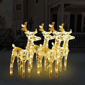 Christmas reindeer 4 units 160 warm white acrylic LEDs by vidaXL, Christmas lights - Ref: Foro24-3154252, Price: 86,99 €, Dis...