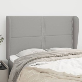 Headboard with light gray fabric ears 147x23x118/128 cm by vidaXL, Headboards and footboards - Ref: Foro24-3117814, Price: 11...