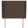 Headboard with ears brown synthetic leather 103x23x118/128cm by vidaXL, Headboards and footboards - Ref: Foro24-3117903, Pric...