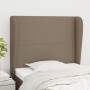 Headboard with ears in taupe gray fabric 103x23x118/128 cm by vidaXL, Headboards and footboards - Ref: Foro24-3117670, Price:...