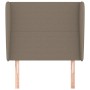 Headboard with ears in taupe gray fabric 103x23x118/128 cm by vidaXL, Headboards and footboards - Ref: Foro24-3117670, Price:...