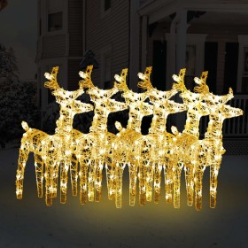 Christmas Reindeer 6 units 240 LEDs warm white acrylic by vidaXL, Christmas lights - Ref: Foro24-3154253, Price: 124,81 €, Di...