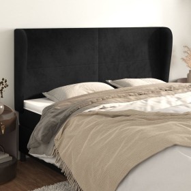 Cabecero con orejas de terciopelo negro 203x23x118/128 cm de vidaXL, Cabeceros y pies de cama - Ref: Foro24-3117744, Precio: ...