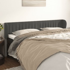 Cabecero de terciopelo gris oscuro 183x23x78/88 cm de vidaXL, Cabeceros y pies de cama - Ref: Foro24-3117443, Precio: 81,99 €...