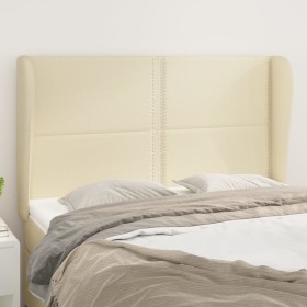 Headboard with cream synthetic leather ears 147x23x118/128cm by vidaXL, Headboards and footboards - Ref: Foro24-3117908, Pric...