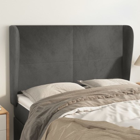 Headboard with dark gray velvet ears 147x23x118/128 cm by vidaXL, Headboards and footboards - Ref: Foro24-3117725, Price: 120...