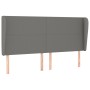 Headboard with dark gray fabric ears 203x23x118/128 cm by vidaXL, Headboards and footboards - Ref: Foro24-3117699, Price: 136...