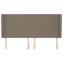 Headboard with ears in taupe gray fabric 183x23x118/128 cm by vidaXL, Headboards and footboards - Ref: Foro24-3117694, Price:...