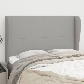 Headboard with light gray fabric ears 147x23x118/128 cm by vidaXL, Headboards and footboards - Ref: Foro24-3117674, Price: 12...