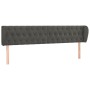 Cabecero de terciopelo gris oscuro 183x23x78/88 cm de vidaXL, Cabeceros y pies de cama - Ref: Foro24-3117541, Precio: 92,17 €...