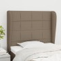 Cabecero con orejas de tela gris taupe 93x23x118/128 cm de vidaXL, Cabeceros y pies de cama - Ref: Foro24-3117942, Precio: 85...