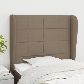 Headboard with ears in taupe gray fabric 93x23x118/128 cm by vidaXL, Headboards and footboards - Ref: Foro24-3117942, Price: ...