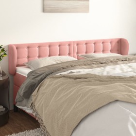 Cabecero de terciopelo rosa 203x23x78/88 cm de vidaXL, Cabeceros y pies de cama - Ref: Foro24-3117649, Precio: 79,32 €, Descu...