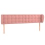 Pink velvet headboard 203x23x78/88 cm by vidaXL, Headboards and footboards - Ref: Foro24-3117649, Price: 79,33 €, Discount: %