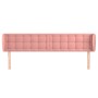 Pink velvet headboard 203x23x78/88 cm by vidaXL, Headboards and footboards - Ref: Foro24-3117649, Price: 79,33 €, Discount: %