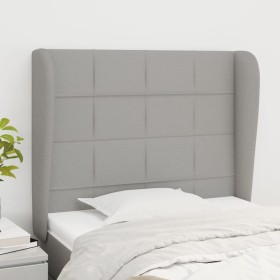 Headboard with light gray fabric ears 93x23x118/128 cm by vidaXL, Headboards and footboards - Ref: Foro24-3117938, Price: 77,...