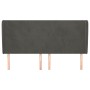 Headboard with dark gray velvet ears 203x23x118/128 cm by vidaXL, Headboards and footboards - Ref: Foro24-3117743, Price: 133...