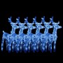 Christmas reindeer 6 units 240 blue LED acrylic by vidaXL, Christmas lights - Ref: Foro24-3154259, Price: 130,40 €, Discount: %