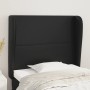 Cabecero con orejas de cuero sintético negro 103x23x118/128cm de vidaXL, Cabeceros y pies de cama - Ref: Foro24-3117760, Prec...