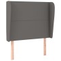 Headboard with ears gray synthetic leather 93x23x118/128cm by vidaXL, Headboards and footboards - Ref: Foro24-3117758, Price:...