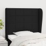 Cabecero con orejas de tela negro 83x23x118/128 cm de vidaXL, Cabeceros y pies de cama - Ref: Foro24-3117932, Precio: 79,61 €...