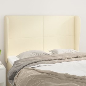 Headboard with cream synthetic leather ears 147x23x118/128cm by vidaXL, Headboards and footboards - Ref: Foro24-3117768, Pric...