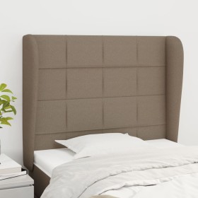 Headboard with ears in taupe gray fabric 83x23x118/128 cm by vidaXL, Headboards and footboards - Ref: Foro24-3117934, Price: ...