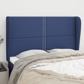 Headboard with blue fabric ears 147x23x118/128 cm by vidaXL, Headboards and footboards - Ref: Foro24-3117820, Price: 117,15 €...