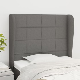 Headboard with dark gray fabric ears 93x23x118/128 cm by vidaXL, Headboards and footboards - Ref: Foro24-3117939, Price: 83,6...