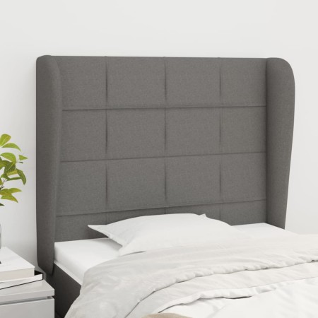 Headboard with dark gray fabric ears 93x23x118/128 cm by vidaXL, Headboards and footboards - Ref: Foro24-3117939, Price: 80,7...