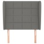 Headboard with dark gray fabric ears 93x23x118/128 cm by vidaXL, Headboards and footboards - Ref: Foro24-3117939, Price: 80,7...