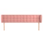 Cabecero de terciopelo rosa 163x23x78/88 cm de vidaXL, Cabeceros y pies de cama - Ref: Foro24-3117637, Precio: 73,19 €, Descu...